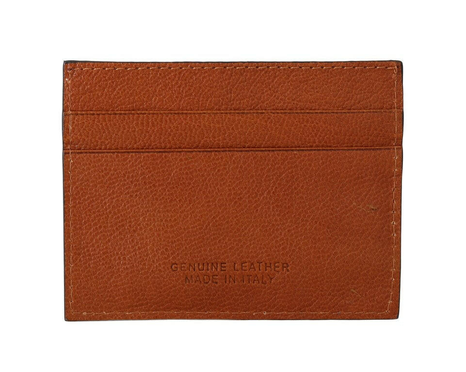 Billionaire Italian Couture Brown Leather Cardholder Wallet -  Leather Wallet for Men -  Billionaire Italian Couture.