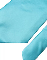 Dolce & Gabbana Light Blue Satin Silk Wide Adjustable Men Tie -  Neckties, Men -  Dolce & Gabbana.