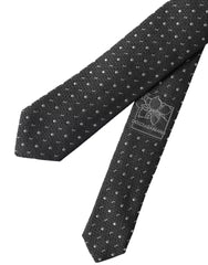 Dolce & Gabbana Black Polka Dot Silk Adjustable Men Tie -  Neckties, Men -  Dolce & Gabbana.