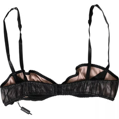 Dolce & Gabbana Black Silk Stretch Women Balconcino Bra Underwear -   -  Dolce & Gabbana.