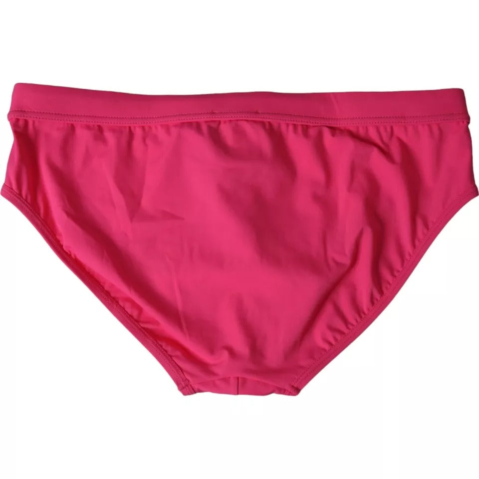 Dolce & Gabbana Pink Nylon DG Logo Beachwear Brief Swimwear Men -   -  Dolce & Gabbana.