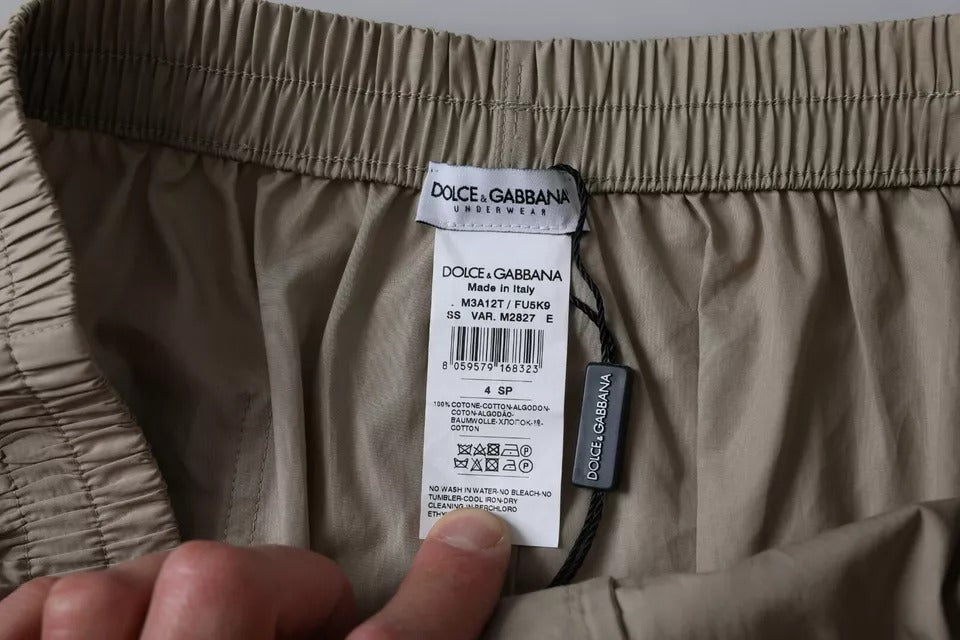 Dolce & Gabbana Brown Cotton Regular Boxer Shorts Underwear -   -  Dolce & Gabbana.