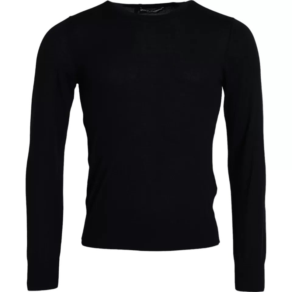 Dolce & Gabbana Black Cashmere Crew Neck Pullover Sweater -   -  Dolce & Gabbana.