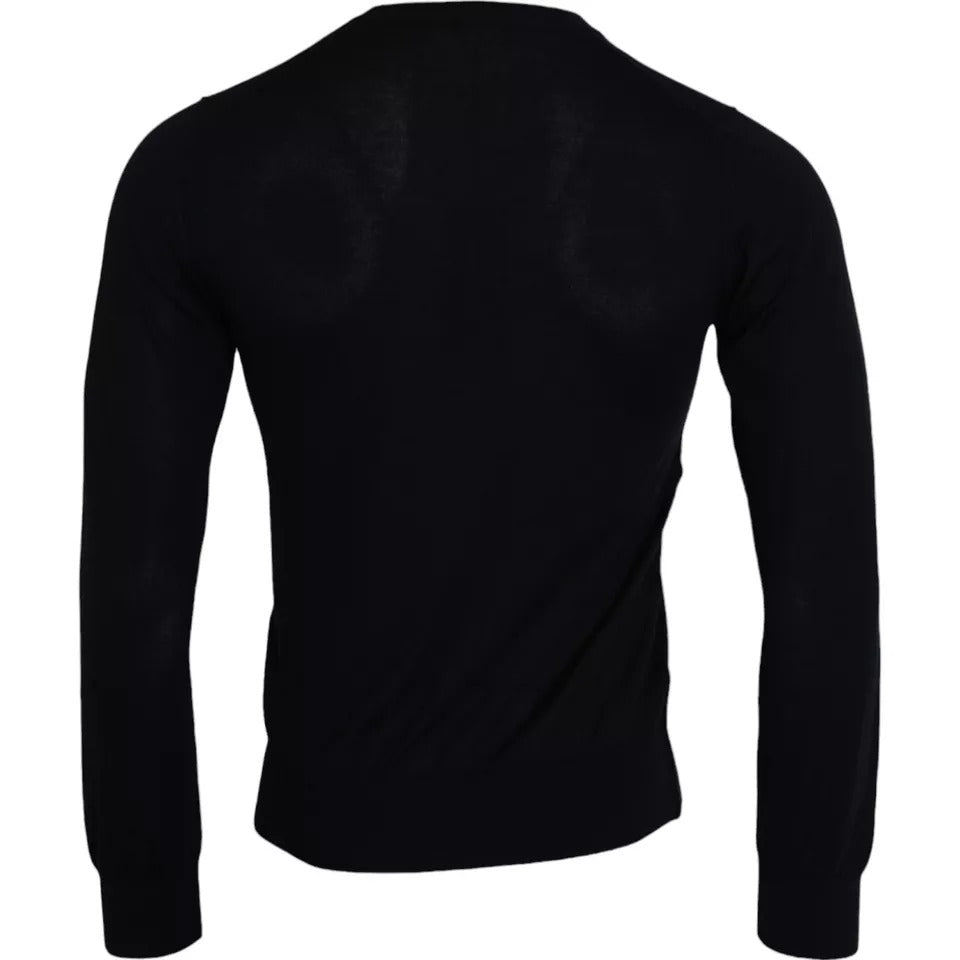 Dolce & Gabbana Black Cashmere Crew Neck Pullover Sweater -   -  Dolce & Gabbana.