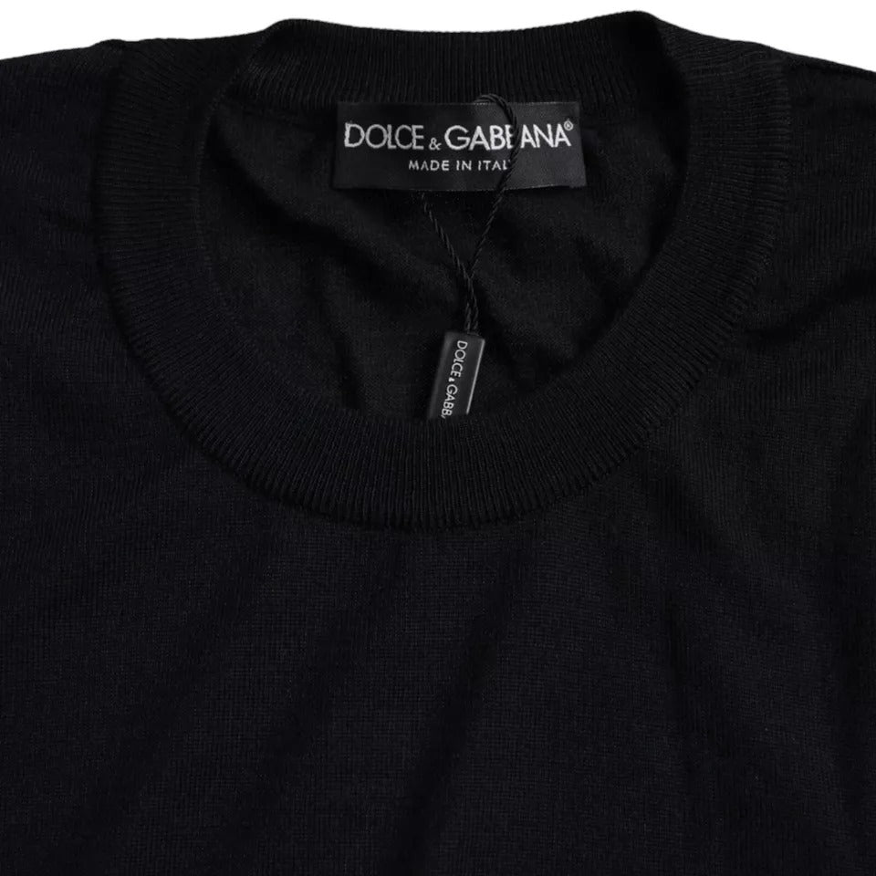 Dolce & Gabbana Black Cashmere Crew Neck Pullover Sweater -   -  Dolce & Gabbana.