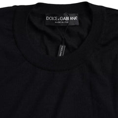 Dolce & Gabbana Black Cashmere Crew Neck Pullover Sweater -   -  Dolce & Gabbana.
