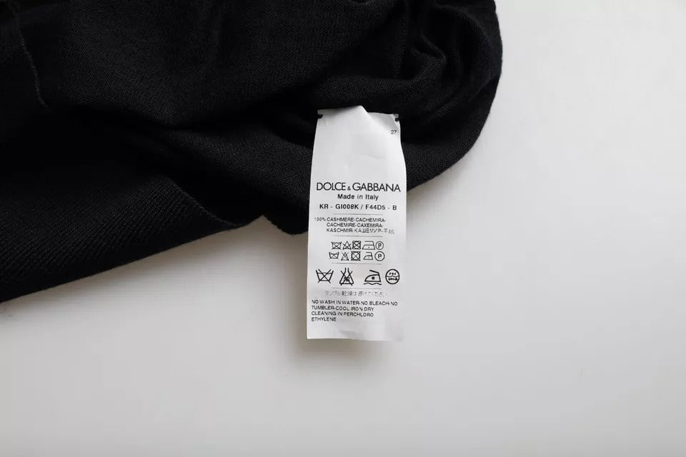 Dolce & Gabbana Black Cashmere Crew Neck Pullover Sweater -   -  Dolce & Gabbana.