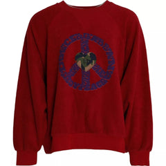 Dolce & Gabbana Red Logo Cotton Crew Neck Pullover Sweater -   -  Dolce & Gabbana.