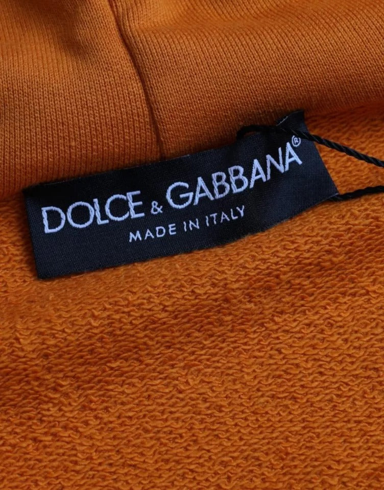 Dolce & Gabbana Orange Hooded Pullover Sweatshirt Sweater -   -  Dolce & Gabbana.