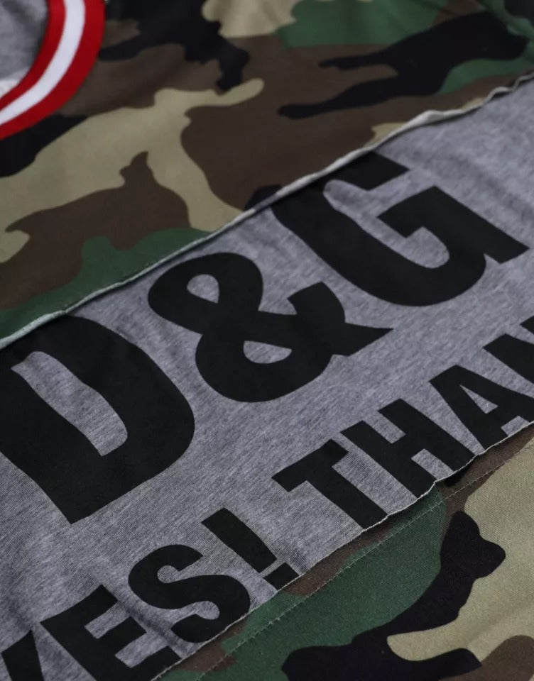 Dolce & Gabbana Multicolor Camouflage Cotton Crew Neck Men T-shirt -   -  Dolce & Gabbana.
