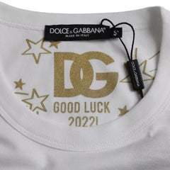 Dolce & Gabbana White Cotton Round Neck Short Sleeves T-shirt -   -  Dolce & Gabbana.