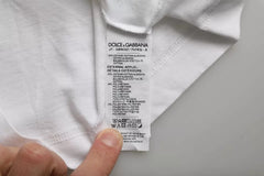 Dolce & Gabbana White Cotton DG Applique Men Casual T-shirt -   -  Dolce & Gabbana.