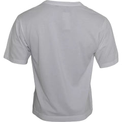 Dolce & Gabbana White Cotton DG Applique Men Casual T-shirt -   -  Dolce & Gabbana.