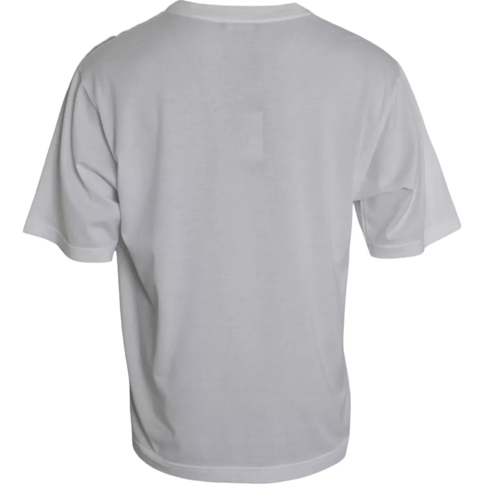 Dolce & Gabbana White Cotton Round Neck Short Sleeve T-shirt -   -  Dolce & Gabbana.