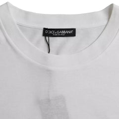 Dolce & Gabbana White Cotton Round Neck Short Sleeve T-shirt -   -  Dolce & Gabbana.