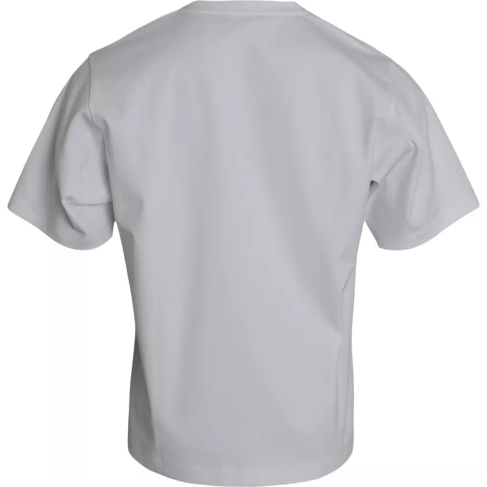 Dolce & Gabbana White Cotton Round Neck Short Sleeve T-shirt -   -  Dolce & Gabbana.