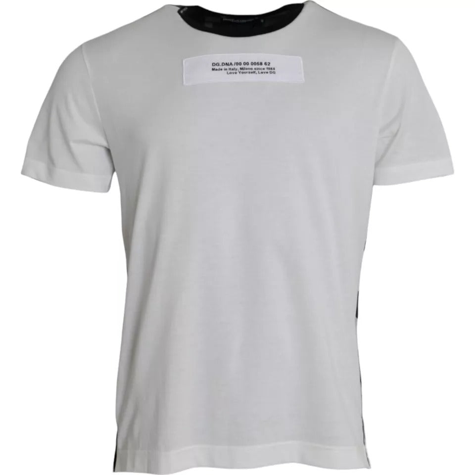 Dolce & Gabbana Black White Camouflage Round Neck T-shirt -   -  Dolce & Gabbana.