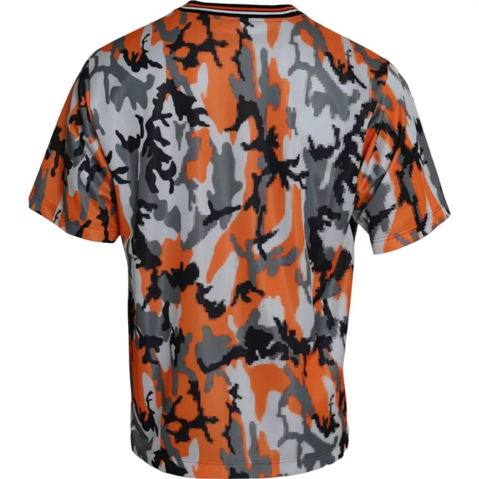 Dolce & Gabbana Multicolor Camouflage Cotton Crew Neck Men T-shirt -   -  Dolce & Gabbana.