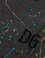 Dolce & Gabbana Gray Color Splash Cotton Crew Neck T-shirt -   -  Dolce & Gabbana.