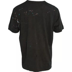 Dolce & Gabbana Gray Color Splash Cotton Crew Neck T-shirt -   -  Dolce & Gabbana.