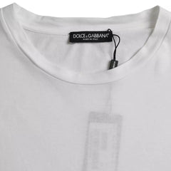 Dolce & Gabbana White Cotton Round Neck Short Sleeve T-shirt -   -  Dolce & Gabbana.