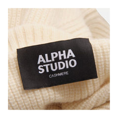 Alpha Studio White Cashmere Sweater -   -  Alpha Studio.