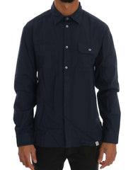 John Galliano Blue Casual Cotton Long Sleeve Shirt -   -  John Galliano.