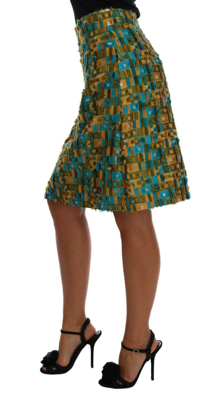Dolce & Gabbana Multicolor Jacquard Straight Pencil Skirt -   -  Dolce & Gabbana.