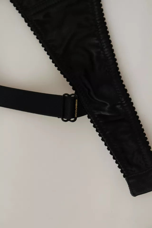 Dolce & Gabbana Black Silk Lace Balconcino Bra Underwear -   -  Dolce & Gabbana.