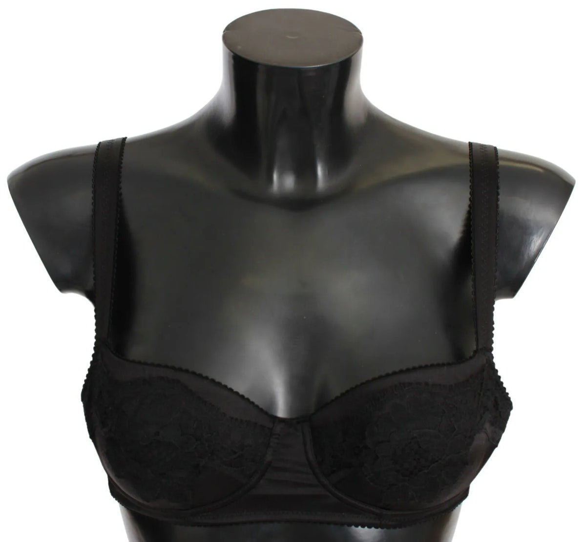Dolce & Gabbana Black Silk Lace Balconcino Bra Underwear -   -  Dolce & Gabbana.