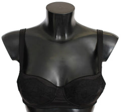 Dolce & Gabbana Black Silk Lace Balconcino Bra Underwear -   -  Dolce & Gabbana.