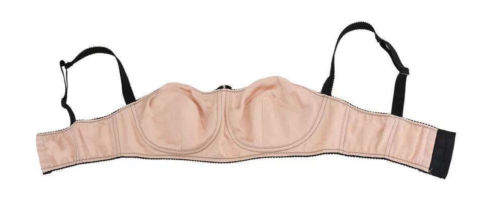 Dolce & Gabbana Black Straps Pink Balconcino Bra -   -  Dolce & Gabbana.