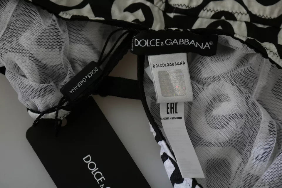 Dolce & Gabbana Black DG Mania Print Sleeveless Swimwear -   -  Dolce & Gabbana.