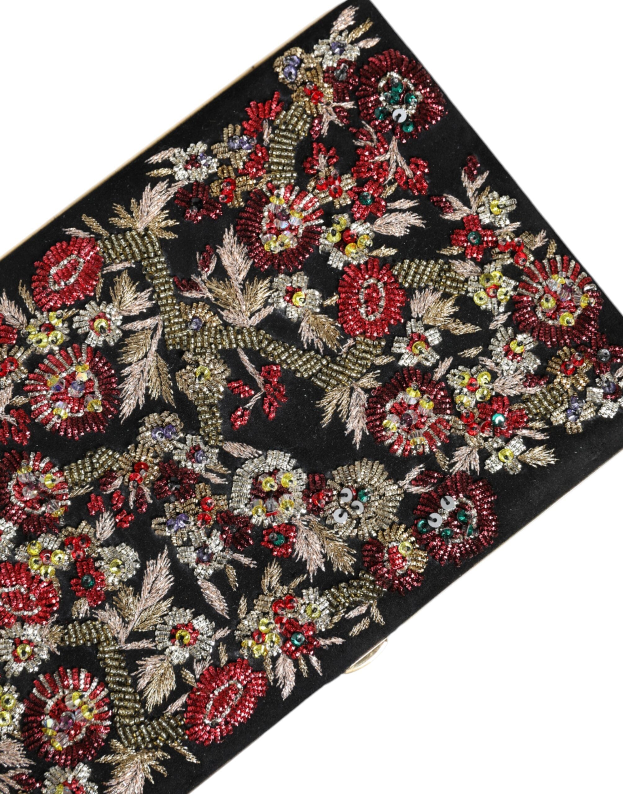 Dolce & Gabbana Multicolor Floral Gold Frame Clutch Evening Purse Bag -  Luxury Clutch Bag for Women -  Dolce & Gabbana.
