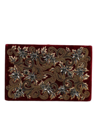 Dolce & Gabbana Red Velvet Gold Frame Clutch Evening Party Purse Bag -  Luxury Clutch Bag for Women -  Dolce & Gabbana.