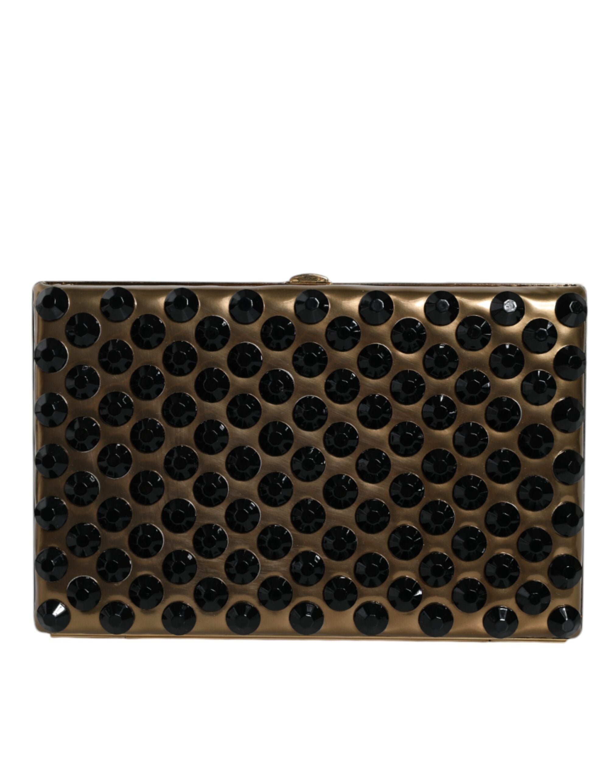 Dolce & Gabbana Gold Crystal Bifold Clutch Evening Party Women Purse Bag -  Luxury Clutch Bag for Women -  Dolce & Gabbana.