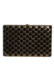 Dolce & Gabbana Gold Crystal Bifold Clutch Evening Party Women Purse Bag -  Luxury Clutch Bag for Women -  Dolce & Gabbana.