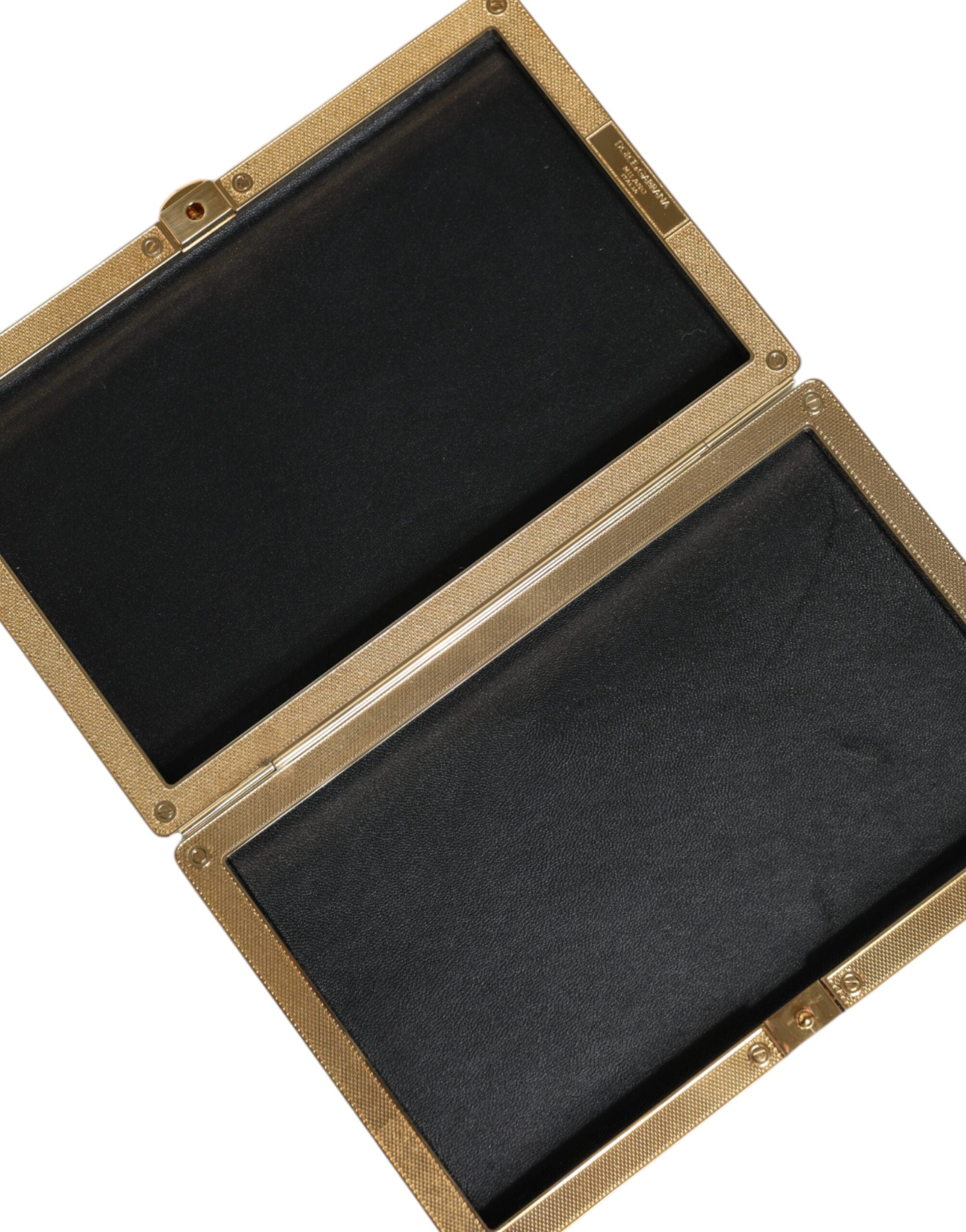 Dolce & Gabbana Gold Crystal Bifold Clutch Evening Party Women Purse Bag -  Luxury Clutch Bag for Women -  Dolce & Gabbana.