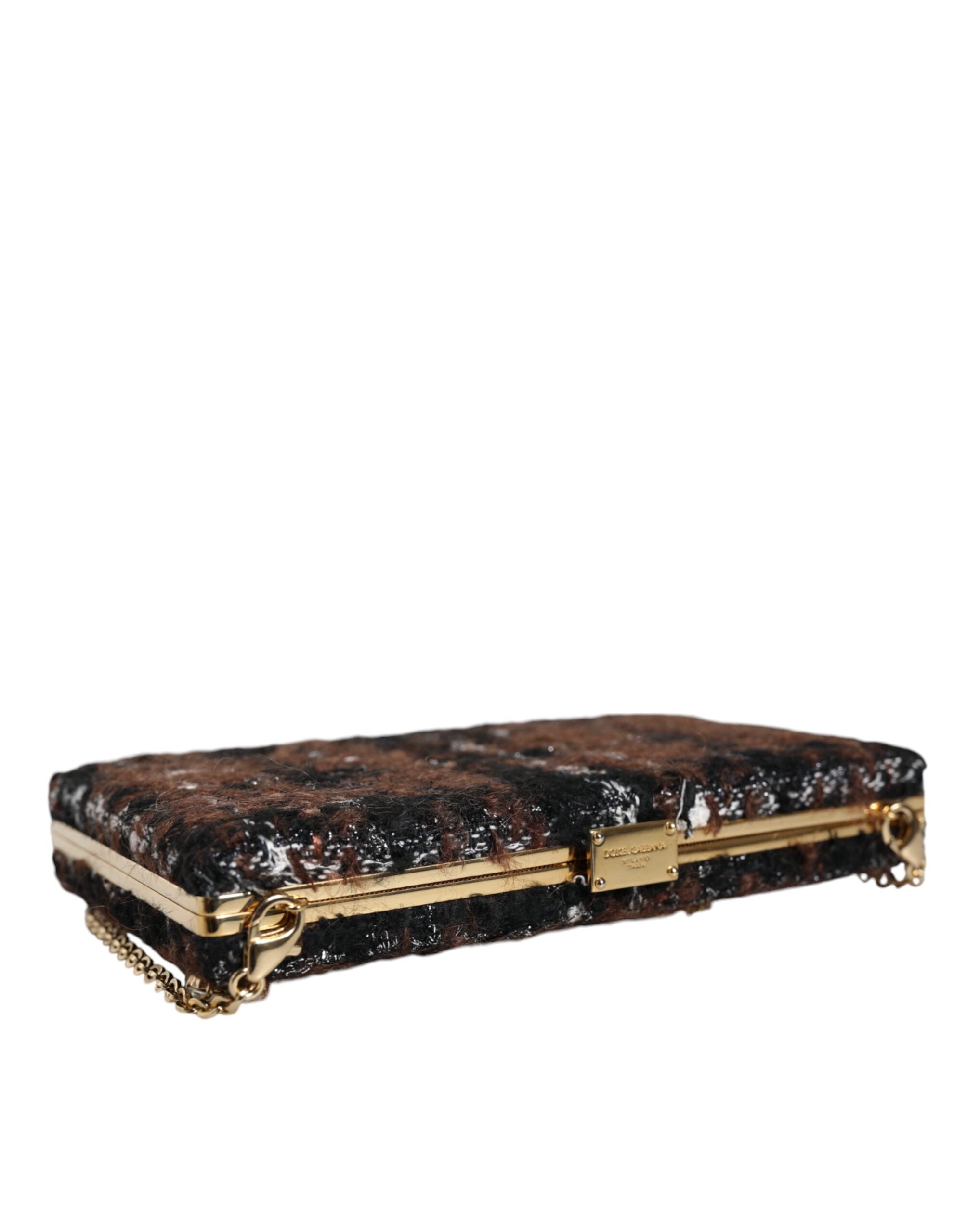 Dolce & Gabbana Multicolor Tweed Floral Clutch Evening Party Purse CrossBody Bag -   -  Dolce & Gabbana.