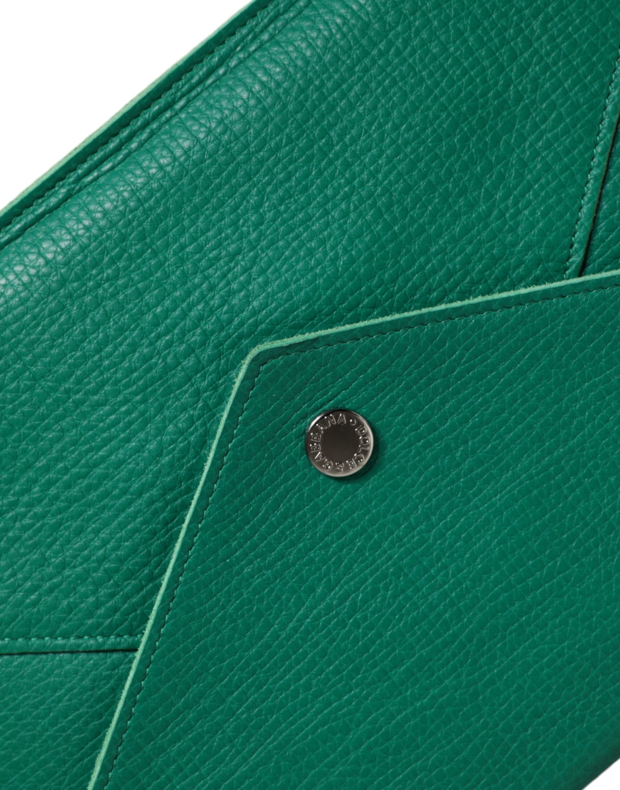 Dolce & Gabbana Green Leather Handbag Clutch Mini Purse Pouch Tablet Case -   -  Dolce & Gabbana.