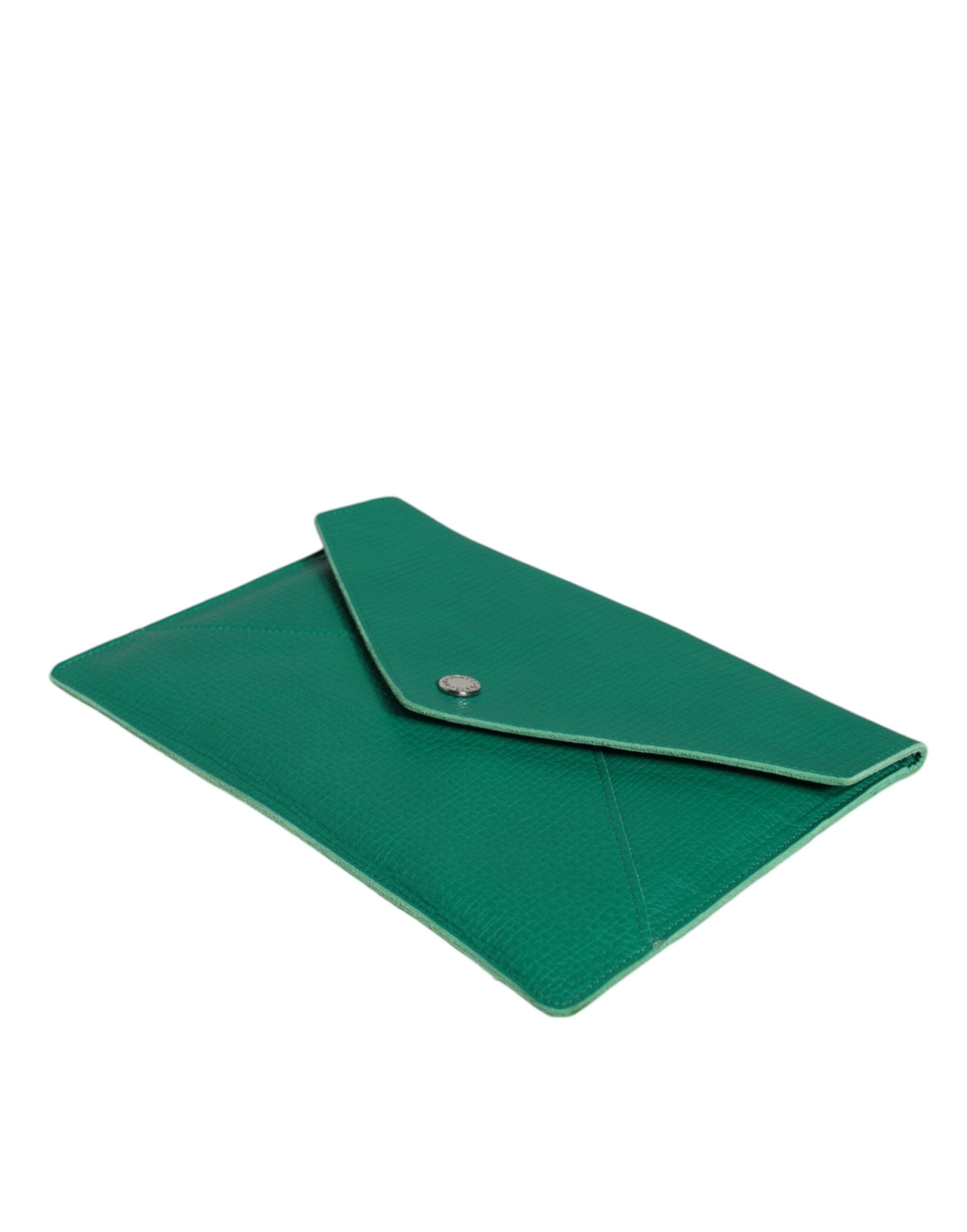 Dolce & Gabbana Green Leather Handbag Clutch Mini Purse Pouch Tablet Case -   -  Dolce & Gabbana.