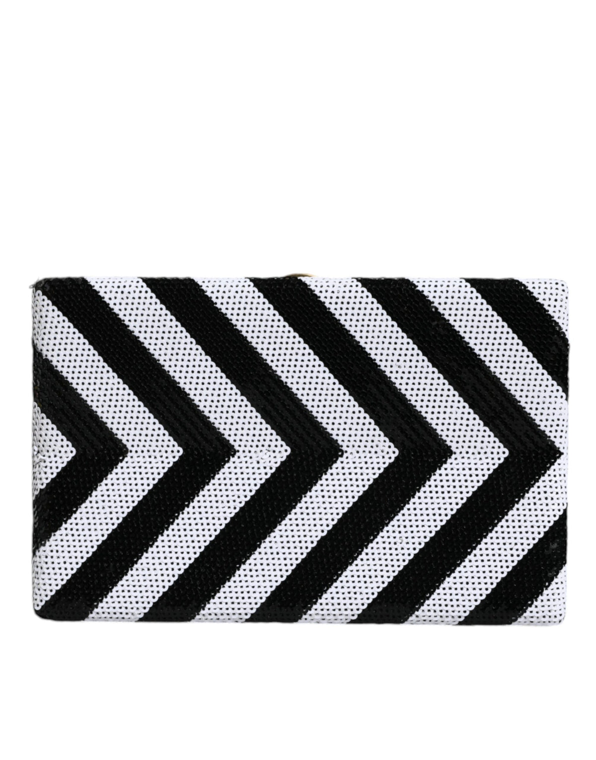 Dolce & Gabbana Black White Gold Frame Clutch Evening Party Purse Bag -  Luxury Clutch Bag for Women -  Dolce & Gabbana.