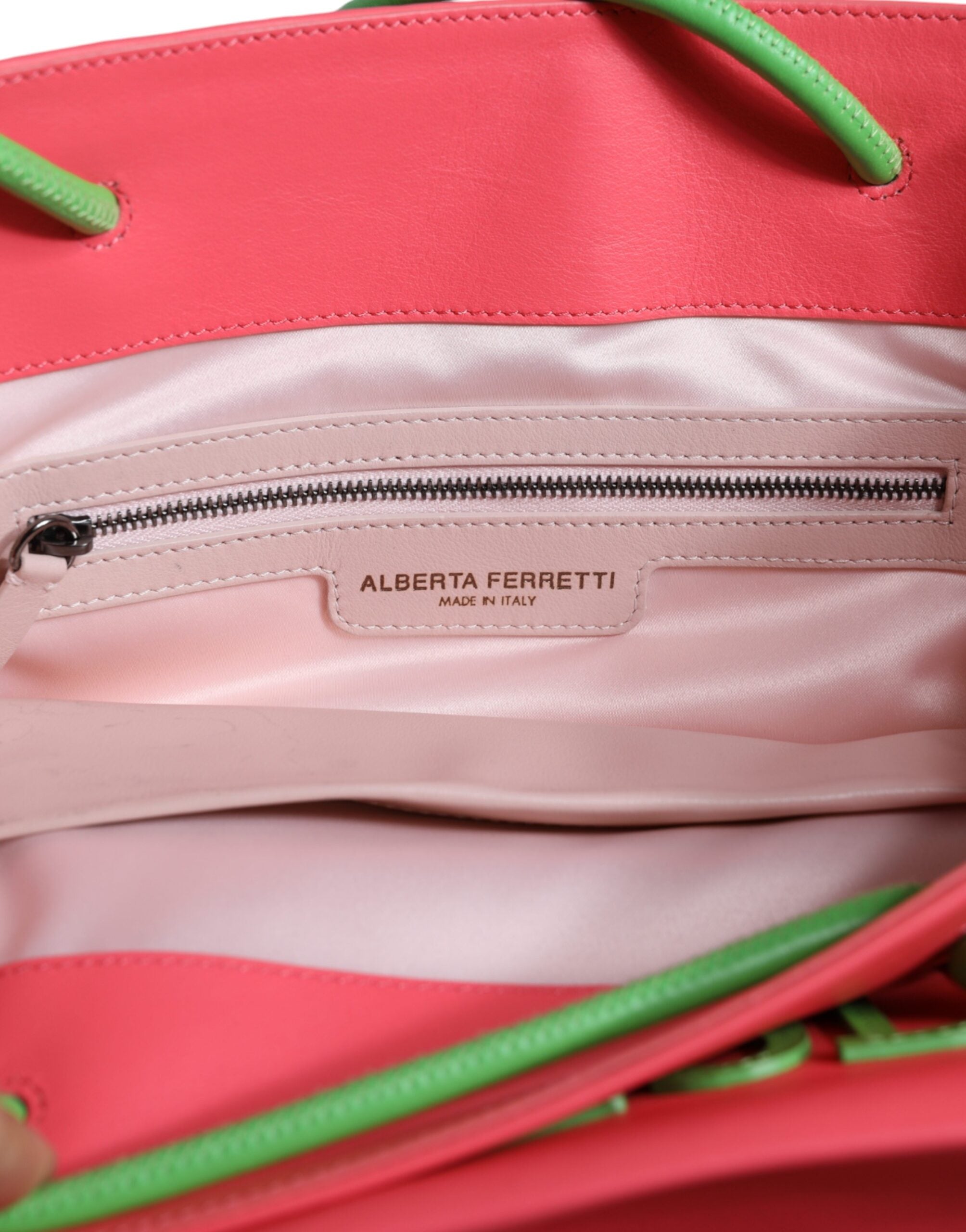 Alberta Ferretti Pink Leather Weekend Wednesday Shopping Tote Bag -  Luxury Shopper Bag for Women -  Alberta Ferretti.