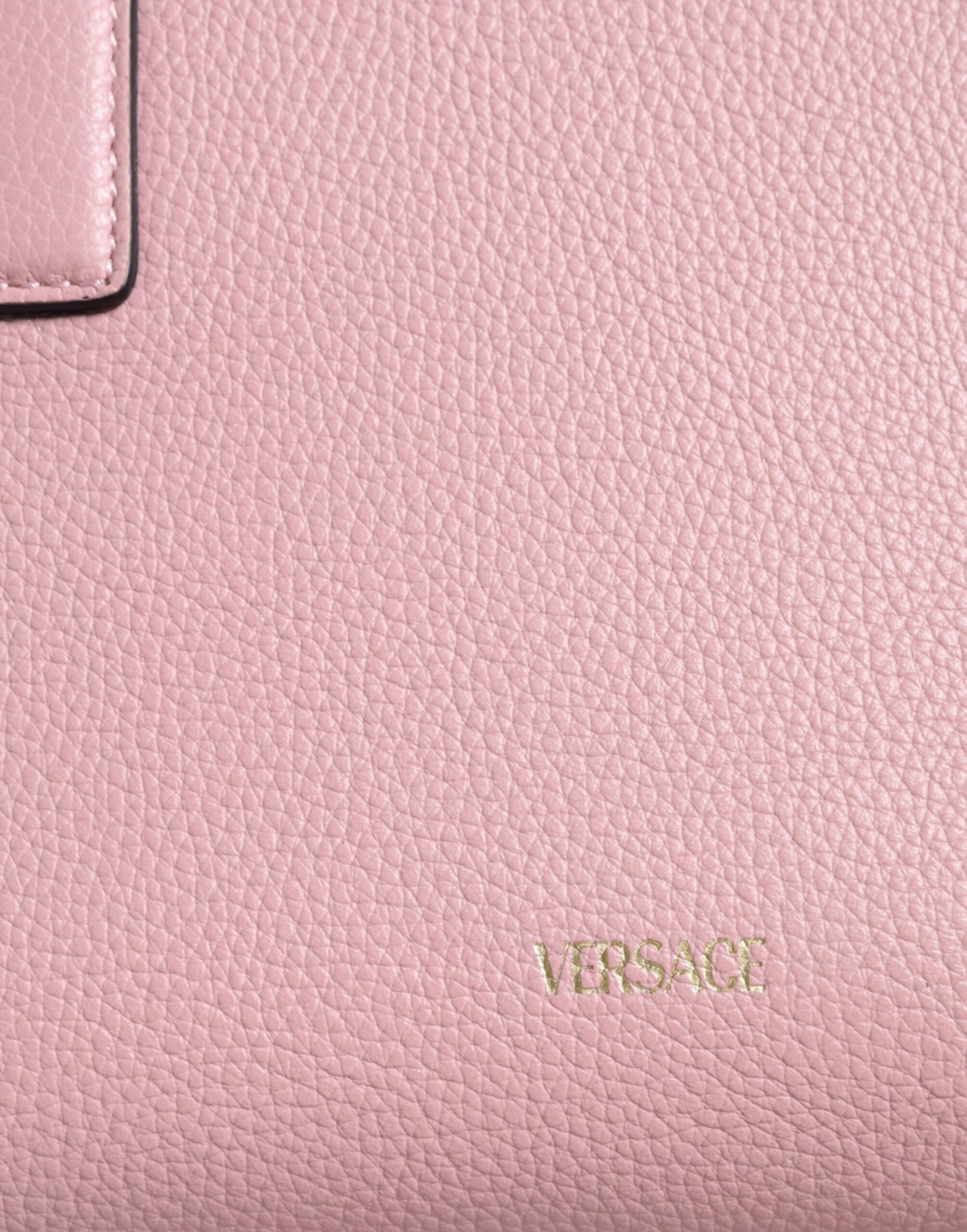 Versace Pink Small Top Handle Grainy Calf Leather Crossbody Bag -  Luxury Cross Body Bag for Women -  Versace.