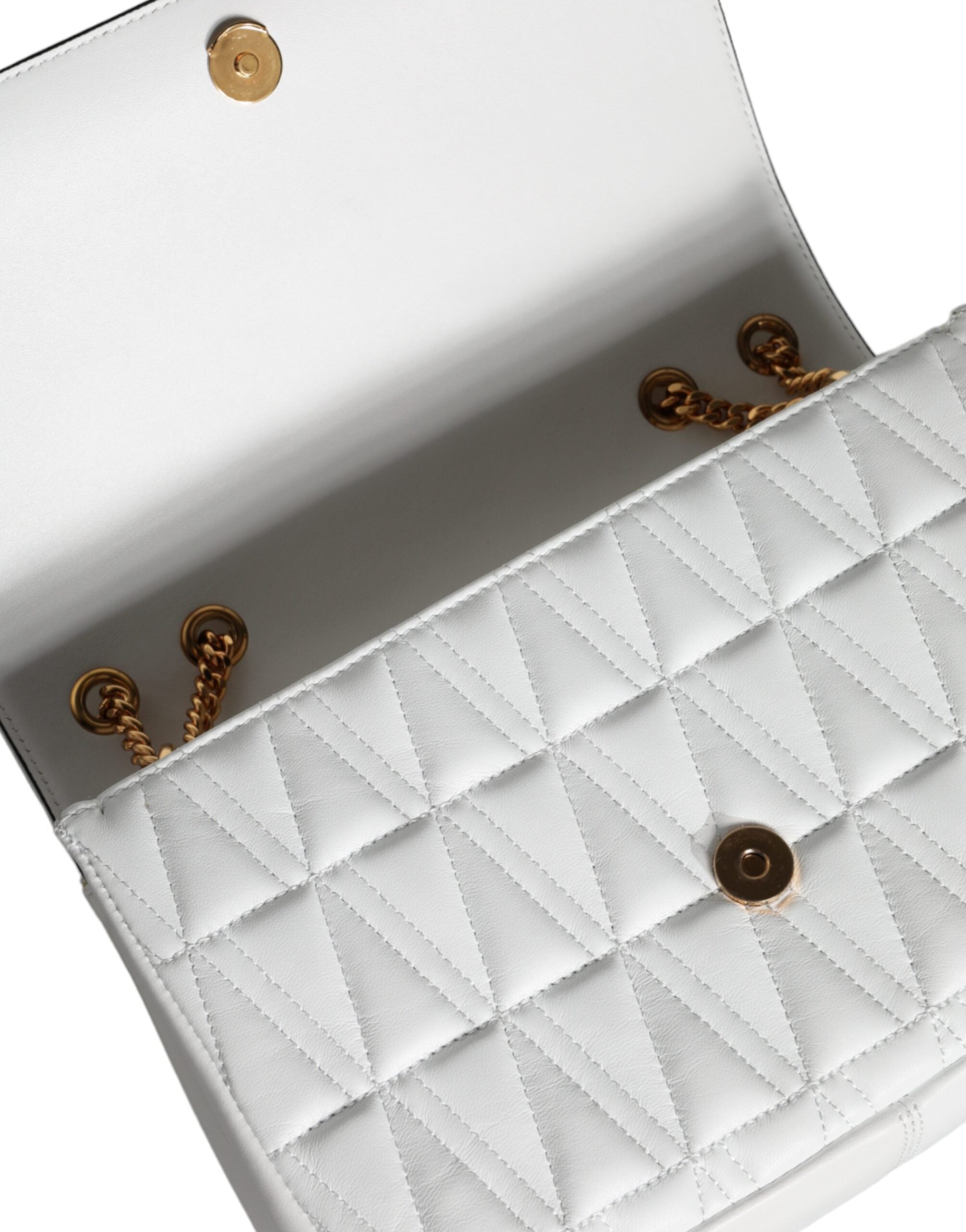 Versace White Mini Nappa Leather Crossbody Shoulder Bag -  Luxury Cross Body Bag for Women -  Versace.