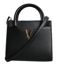 Versace Black Small Leather TopHandle Shoulder Crossbody Bag -  Luxury Cross Body Bag for Women -  Versace.