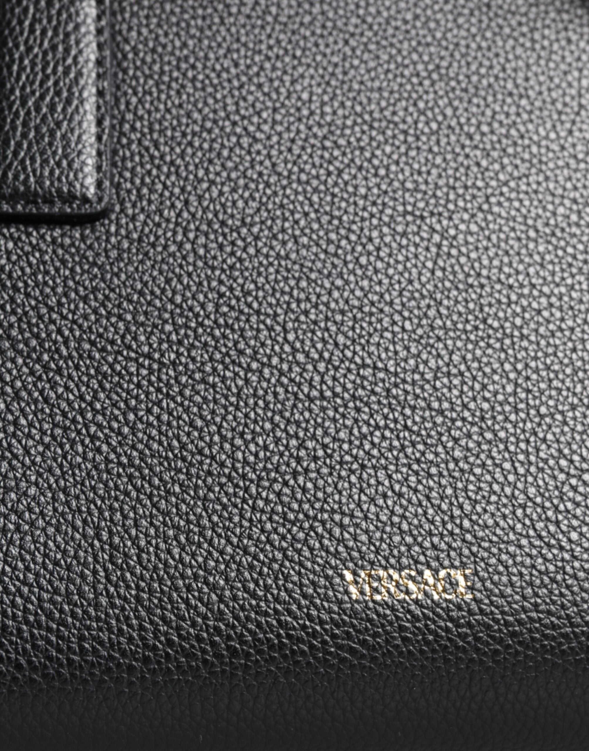 Versace Black Small Leather TopHandle Shoulder Crossbody Bag -  Luxury Cross Body Bag for Women -  Versace.