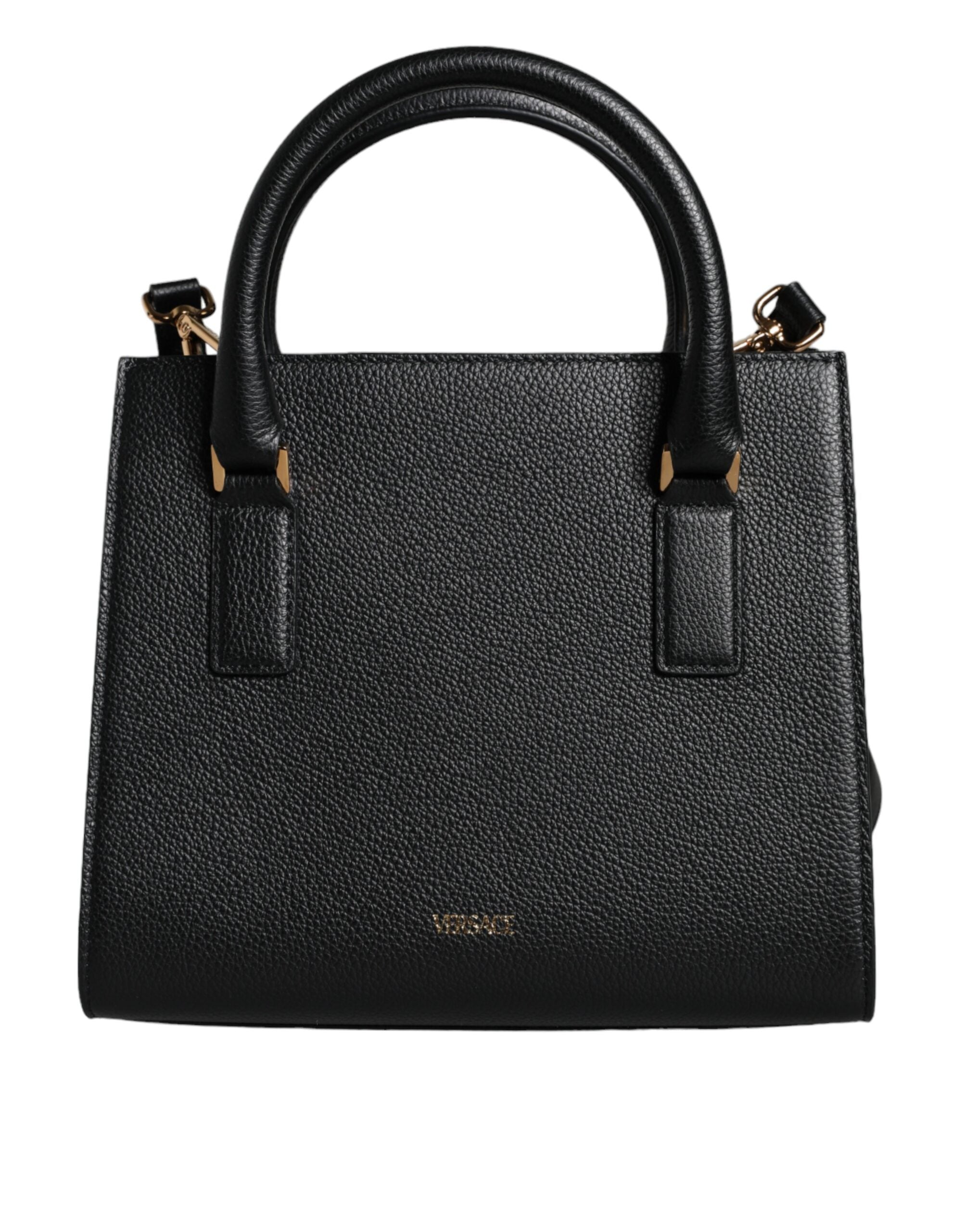 Versace Black Small Leather TopHandle Shoulder Crossbody Bag -  Luxury Cross Body Bag for Women -  Versace.