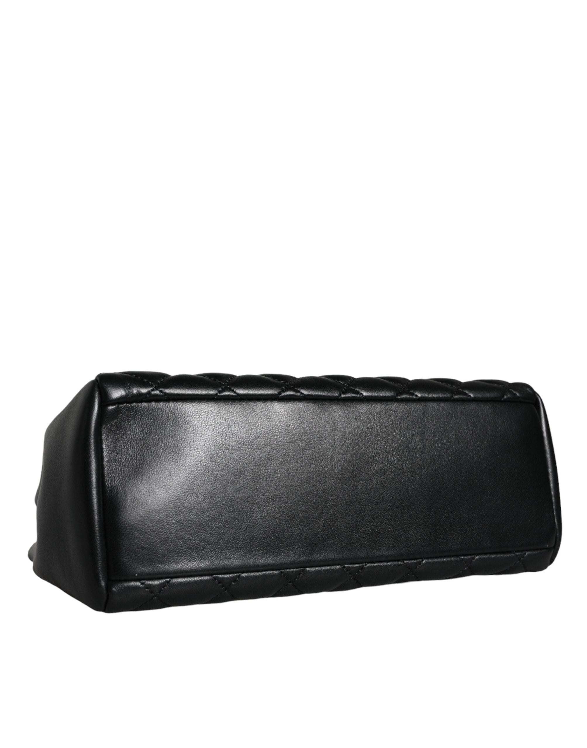 Versace Black Quilted Nappa Leather Shoulder Chain Strap Bag -  Luxury Shoulder Bag for Women -  Versace.