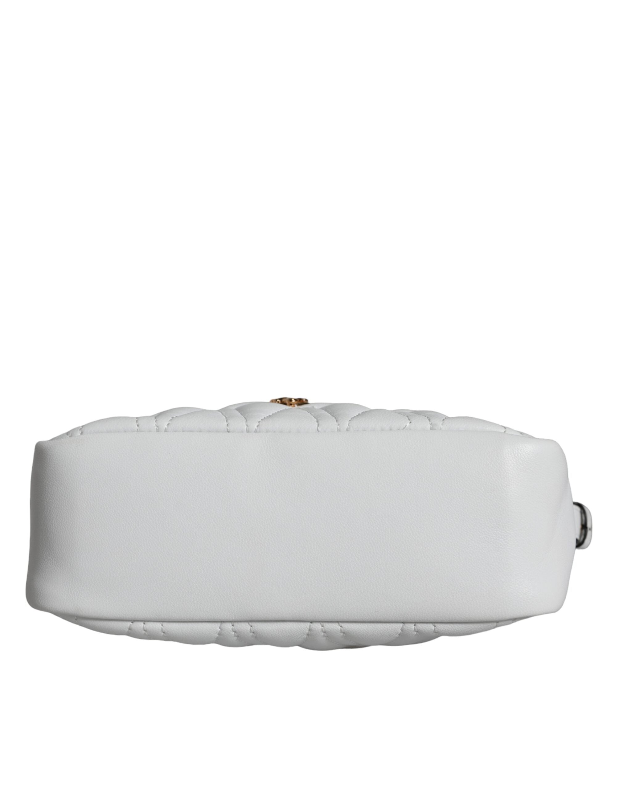 Versace White Quilted Nappa Leather Crossbody Shoulder Bag -  Luxury Cross Body Bag for Women -  Versace.